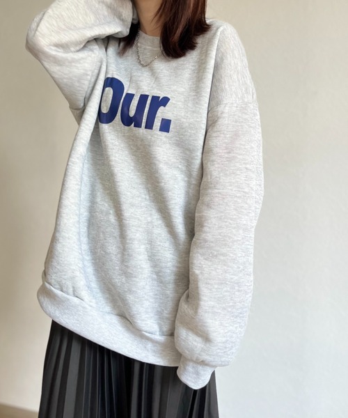 ISOOK（アイスー）の「【ZOZO限定】Our.logo sweat / Our.ロゴスウェット（スウェット・レディース・グレー/エメラルドブルー・FREE）」の2枚目の写真