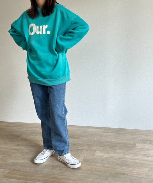 ISOOK（アイスー）の「【ZOZO限定】Our.logo sweat / Our.ロゴスウェット（スウェット・レディース・グレー/エメラルドブルー・FREE）」の3枚目の写真