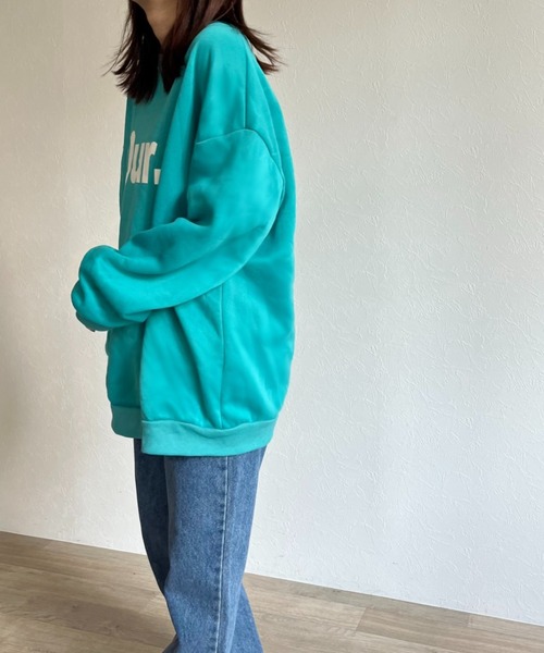 ISOOK（アイスー）の「【ZOZO限定】Our.logo sweat / Our.ロゴスウェット（スウェット・レディース・グレー/エメラルドブルー・FREE）」の4枚目の写真