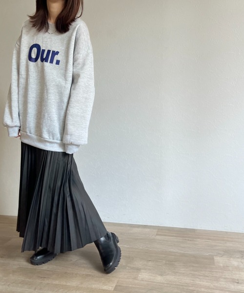 ISOOK（アイスー）の「【ZOZO限定】Our.logo sweat / Our.ロゴスウェット（スウェット・レディース・グレー/エメラルドブルー・FREE）」の5枚目の写真