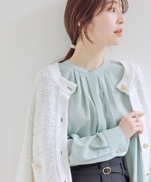 VIS | 【洗える・EASY CARE】フロントタック長袖ブラウス【sustainable】(シャツ/ブラウス)