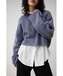 AZUL by moussy | 2WAY BUTTON DESIGN SLEEVE KNIT/2WAYボタンデザインスリーブニット(ニット/セーター)