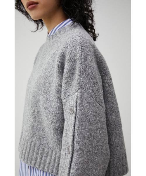 AZUL by moussy（アズールバイマウジー）の「2WAY BUTTON DESIGN SLEEVE KNIT/2WAYボタンデザインスリーブニット（ニット/セーター・レディース・オフホワイト/グレー/ネイビー・FREE）」の22枚目の写真