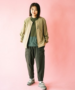 ストレッチUL-GRIDポケッタブルノーカラージャケット