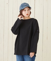 CUBE SUGAR（キューブシュガー）の「無地コットン天竺ボートネックプルオーバー（Tシャツ/カットソー）」