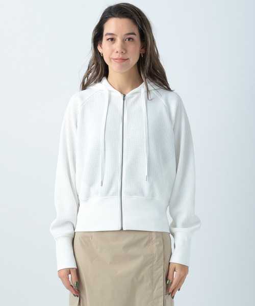 BAYFLOW（ベイフロー）の「ワッフルパーカー（パーカー・レディース・チャコール/グレイッシュベージュ/オフホワイト・FREE）」の13枚目の写真