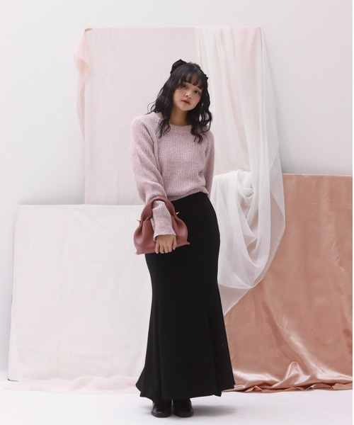 muguet(ミュゲ)の「sweat mermaid skirt(スカート・レディース・ブラック・FREE)」の6枚目の写真