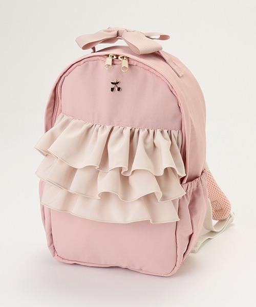 petit main（プティマイン）の「シフォンフリルリュック（バックパック/リュック・キッズ・アイボリー/ライトピンク/サックスブルー・S/M）」の3枚目の写真