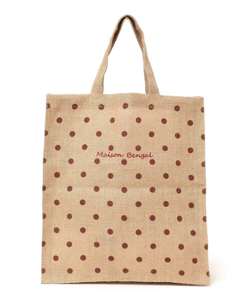 MAISON BENGAL（マイソンベンガル）の「【SHIPS any別注】MAISON BENGAL: ドット マルシェ トートバッグ（トートバッグ・レディース・ブラック/キャメル・ONE SIZE）」の11枚目の写真