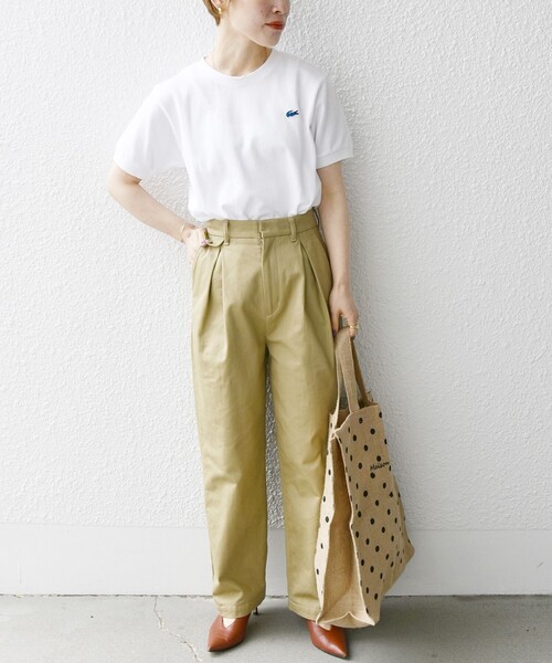 MAISON BENGAL（マイソンベンガル）の「【SHIPS any別注】MAISON BENGAL: ドット マルシェ トートバッグ（トートバッグ・レディース・ブラック/キャメル・ONE SIZE）」の4枚目の写真