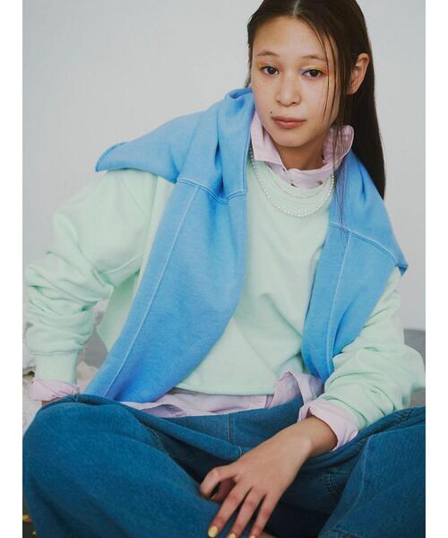 KBFピグメントクロップド裏毛プルオーバー