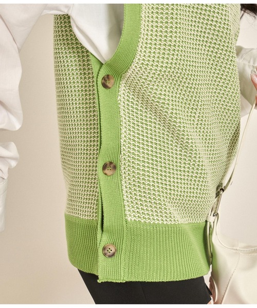 ANAP(アナップ)の「2WAYベストボレロ(ベスト・レディース・ブラック/グリーン・FREE)」の5枚目の写真