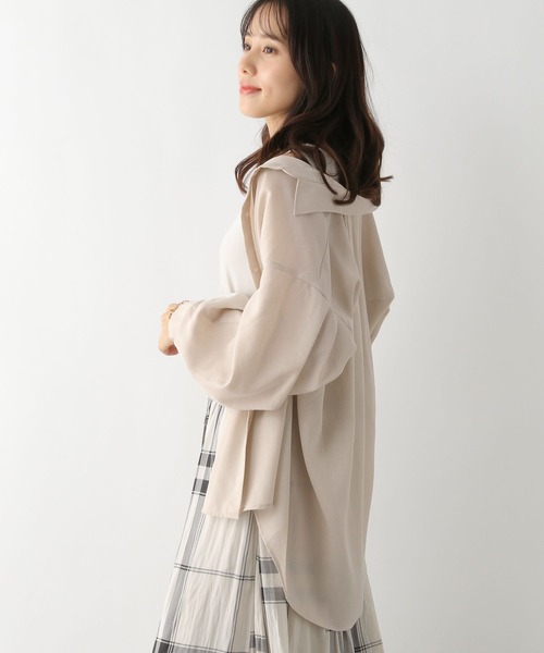 セール】お手入れらくらくフレンチリネンシャツ/163473（シャツ