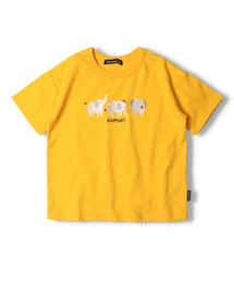 動物モチーフ刺繍半袖Tシャツ