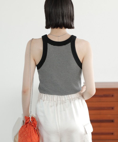 GeeRA(ジーラ)の「ワッフルボーダーアメスリタンク(タンクトップ・レディース・ピンク/ブラック/グリーン/オレンジ・X-LARGE/SMALL/LARGE/MEDIUM)」の10枚目の写真