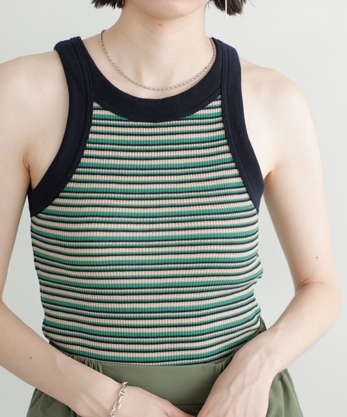 GeeRA(ジーラ)の「ワッフルボーダーアメスリタンク(タンクトップ・レディース・ピンク/ブラック/グリーン/オレンジ・X-LARGE/SMALL/LARGE/MEDIUM)」の21枚目の写真