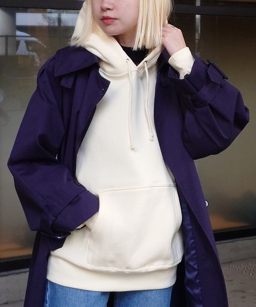 United Athle（ユナイテッドアスレ）の「しっかり厚手、ふんわり柔らか！【United Athle】T/C sweat pull over hoodie / スウェット プルオーバー パーカー 裏起毛 5618（パーカー・メンズ・サンドベージュ/ヘザーグレー/グリーン/ブラック/ダークブラウン/ネイビー/オリーブ/パープル/レッド/ホワイト/アッシュ/バーガンディー/ロイヤルブルー/オレンジ/ダークグレー/スミクロ/スモーキーグリーン系/ナチュラル/インディゴブルー・M/XL/L/S/XXL）」の9枚目の写真