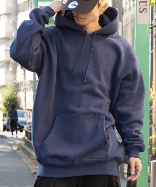 United Athle（ユナイテッドアスレ）の「しっかり厚手、ふんわり柔らか！【United Athle】T/C sweat pull over hoodie / スウェット プルオーバー パーカー 裏起毛 5618（パーカー・メンズ・サンドベージュ/ヘザーグレー/グリーン/ブラック/ダークブラウン/ネイビー/オリーブ/パープル/レッド/ホワイト/アッシュ/バーガンディー/ロイヤルブルー/オレンジ/ダークグレー/スミクロ/スモーキーグリーン系/ナチュラル/インディゴブルー・M/XL/L/S/XXL）」の14枚目の写真