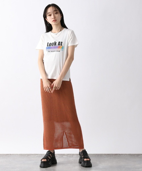 JEANASIS(ジーナシス)の「レトログラフィックチビTEE/192254(Tシャツ/カットソー・レディース・ホワイト/スミクロ・FREE)」の12枚目の写真