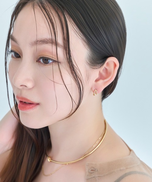 Phoebe(フィービィー)の「【金属アレルギー対応】【痛くないシリーズ】ダブルフープライトフィットイヤリング(イヤリング・レディース・ピンクゴールド/イエローゴールド・FREE)」の12枚目の写真