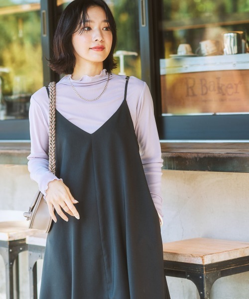 nissen（ニッセン）の「キャミソールワンピース（ワンピース・レディース・ブラック/グレイッシュブルー/ベージュ/ネイビー・LL/S/M/L）」の18枚目の写真