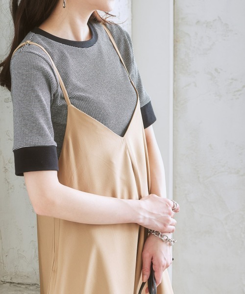 nissen（ニッセン）の「キャミソールワンピース（ワンピース・レディース・ブラック/グレイッシュブルー/ベージュ/ネイビー・LL/S/M/L）」の8枚目の写真