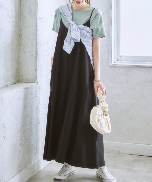 nissen（ニッセン）の「キャミソールワンピース（ワンピース・レディース・ブラック/グレイッシュブルー/ベージュ/ネイビー・LL/S/M/L）」の12枚目の写真