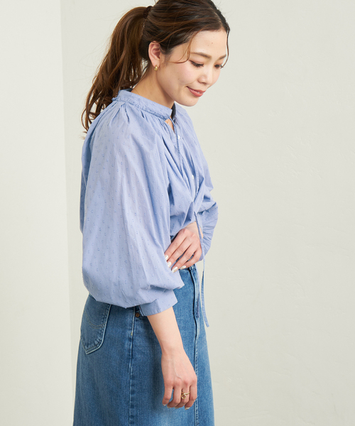 ブラウス シャツ カットドビーはおり ブラウス レディース カットドビーはおり ブラウス（シャツ/ブラウス）｜l'atelier du