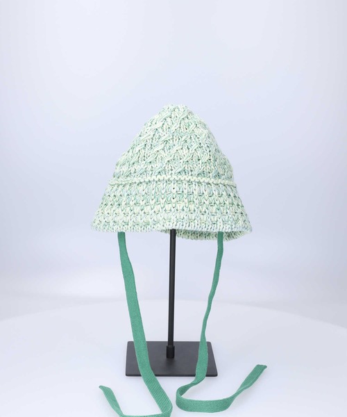 Right-on（ライトオン）の「ニットストラップゴブハット（ハット・レディース・グリーン/オレンジ/ブラック・フリー）」の6枚目の写真