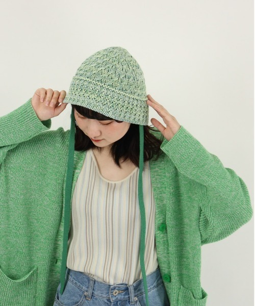 Right-on（ライトオン）の「ニットストラップゴブハット（ハット・レディース・グリーン/オレンジ/ブラック・フリー）」の20枚目の写真