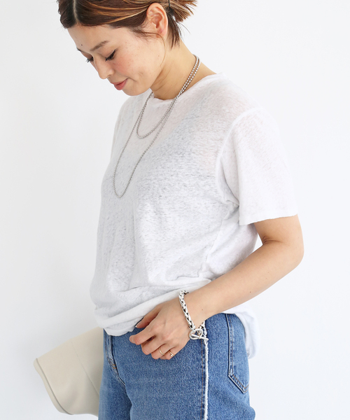 mother（マザー）の「【MOTHER/マザー】 クルーネック Tシャツ（Tシャツ/カットソー・レディース・ホワイト・FREE）」の2枚目の写真