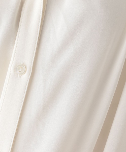 GLOBAL WORK（グローバルワーク）の「さらさらリラックスブラウス半袖/163460（シャツ/ブラウス・レディース・ライトブルー/ピンクベージュ/オフホワイト/ライトグリーン/ダークネイビー/オレンジ/ロイヤルブルー/ライトグレー/ブラック・SMALL/MEDIUM/LARGE）」の22枚目の写真