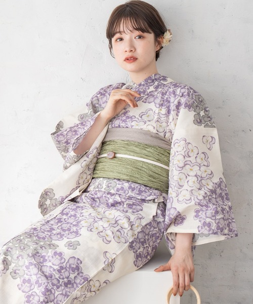 ゆかた館グレース(ユカタカングレース)の「こだわり浴衣5点セット(浴衣・レディース・ラベンダー/イエロー/グリーン/ホワイト/ナチュラル/グレー/ライトブルー/エンジ/チャコールグレー/ブラウン/オレンジ系/ライトグレー/ブルー系その他/ブルー系/ブルー系その他2/ベージュ系/グレー系/ライトグレー系/ネイビー/ネイビー系/ベージュ系その他・SMALL/MEDIUM)」の18枚目の写真