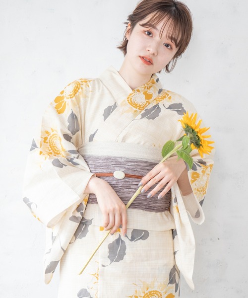 ゆかた館グレース(ユカタカングレース)の「こだわり浴衣5点セット(浴衣・レディース・ラベンダー/イエロー/グリーン/ホワイト/ナチュラル/グレー/ライトブルー/エンジ/チャコールグレー/ブラウン/オレンジ系/ライトグレー/ブルー系その他/ブルー系/ブルー系その他2/ベージュ系/グレー系/ライトグレー系/ネイビー/ネイビー系/ベージュ系その他・SMALL/MEDIUM)」の19枚目の写真