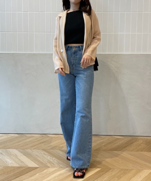 EIMY ISTOIRE（エイミーイストワール）の「シャイニーランダムリブニットキャミ（ニット/セーター・レディース・グリーン/ホワイト/イエロー/オレンジ/ブラック・FREE）」の21枚目の写真