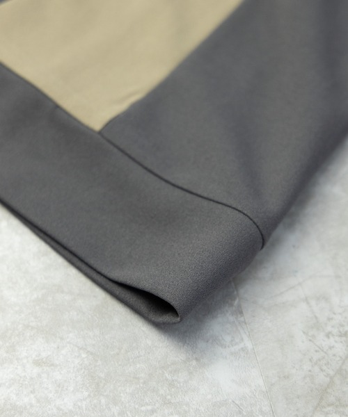 NYLAUS（ナイラス）の「ストレッチアムンゼン ブロックライン切り替え ショートスリーブ ビッグTシャツ（Tシャツ/カットソー・メンズ・ブラック/グレイッシュベージュ/グレイッシュブルー/ホワイト/チャコール・M/L）」の19枚目の写真