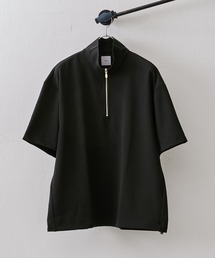 Lui's | ジョーゼットハーフZIP5分袖カットソー(Tシャツ/カットソー)