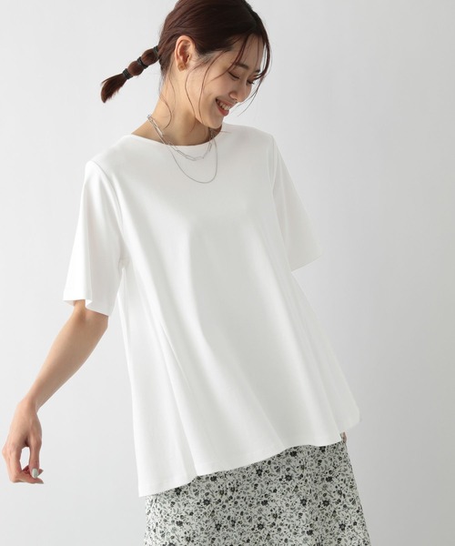 美品♡ ドゥロワー バンドカラーシャツ 春色 ブルー コットン 36 コットンピンポイント バンドカラープルオーバーシャツ