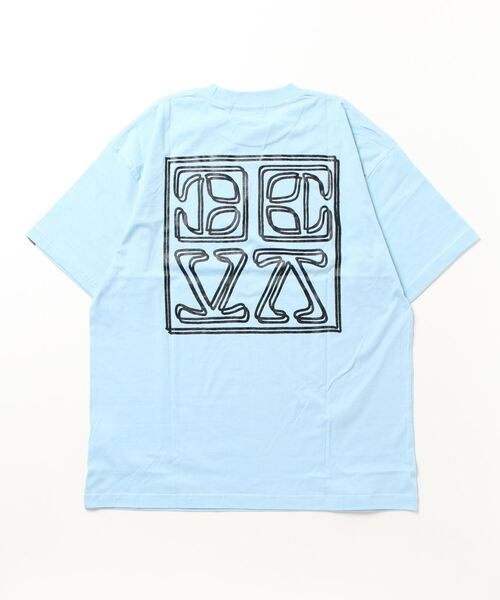 DEVA STATES（ディーヴァ ステイツ）の「DEVA STATES /ディーヴァ ステイツ/ Tshirt-CRACKED LOGO（Tシャツ/カットソー・メンズ・ブルー/ホワイト・XL/XXL）」の4枚目の写真