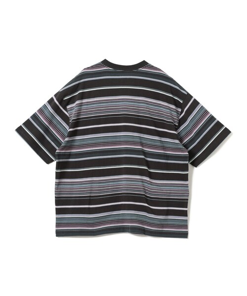 BEAMS（ビームス）の「BEAMS / マルチボーダー Tシャツ（Tシャツ/カットソー・メンズ・ホワイト/ナチュラル/ブラック・M/L/S/XL）」の14枚目の写真