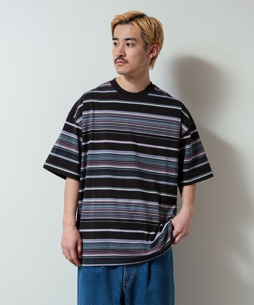 BEAMS（ビームス）の「BEAMS / マルチボーダー Tシャツ（Tシャツ/カットソー・メンズ・ホワイト/ナチュラル/ブラック・M/L/S/XL）」の21枚目の写真