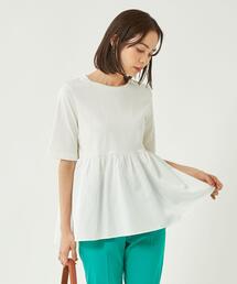 green label relaxing | ドッキング ティアード ショートスリーブ カットソー -汗染み防止-(Tシャツ/カットソー)