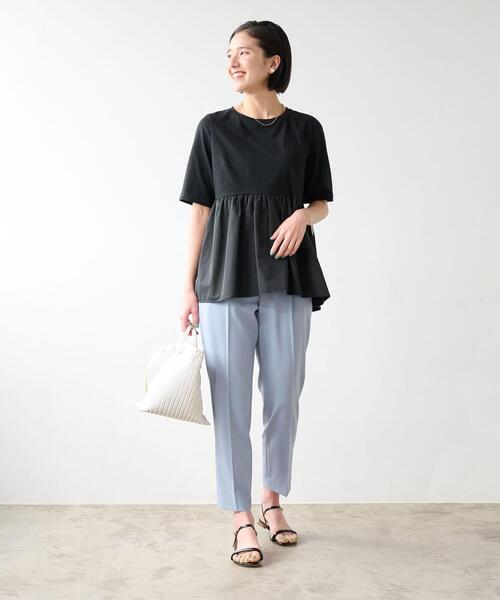 ドッキングティアードショートスリーブカットソー-汗染み防止-