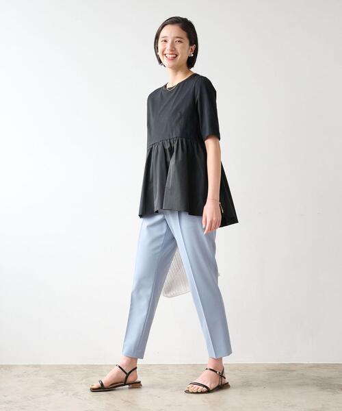 ドッキングティアードショートスリーブカットソー-汗染み防止-