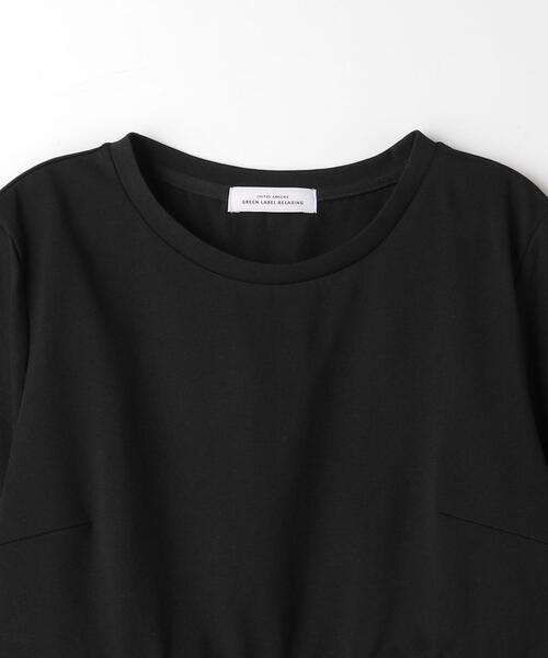 green label relaxing（グリーンレーベルリラクシング）の「ドッキング ティアード ショートスリーブ カットソー -汗染み防止-（Tシャツ/カットソー・レディース・ブラック/ホワイト・FREE）」の21枚目の写真