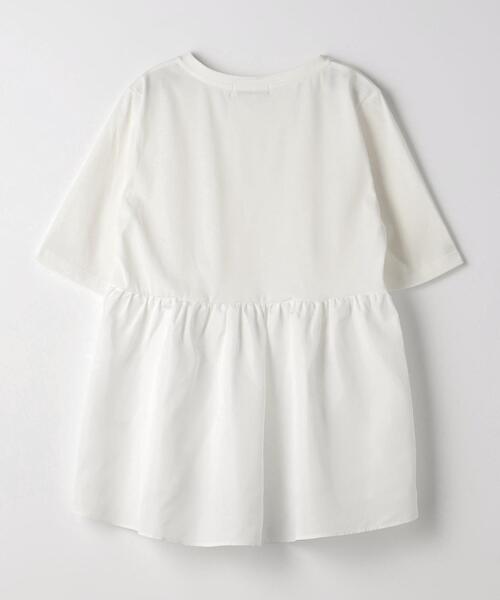 green label relaxing（グリーンレーベルリラクシング）の「ドッキング ティアード ショートスリーブ カットソー -汗染み防止-（Tシャツ/カットソー・レディース・ブラック/ホワイト・FREE）」の17枚目の写真