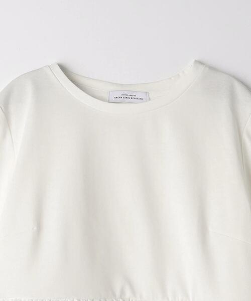 green label relaxing（グリーンレーベルリラクシング）の「ドッキング ティアード ショートスリーブ カットソー -汗染み防止-（Tシャツ/カットソー・レディース・ブラック/ホワイト・FREE）」の16枚目の写真