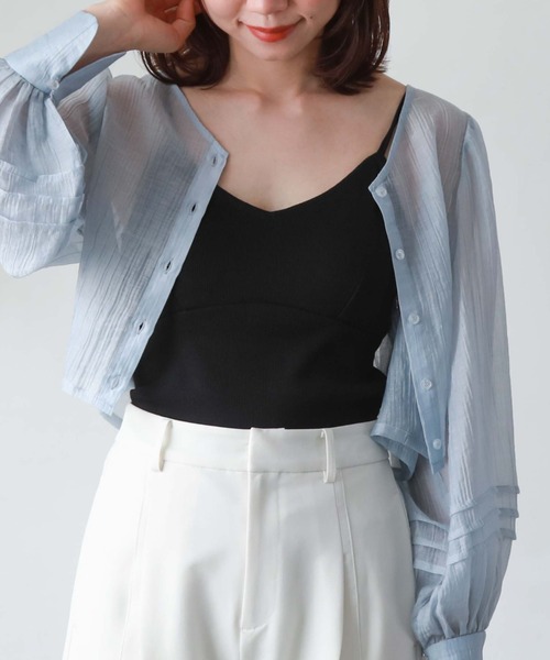 archives(アルシーヴ)の「2WAYコンパクトシアーブラウス(シャツ/ブラウス・レディース・ブラック/ブルー/オレンジ/オフホワイト・MEDIUM)」の22枚目の写真