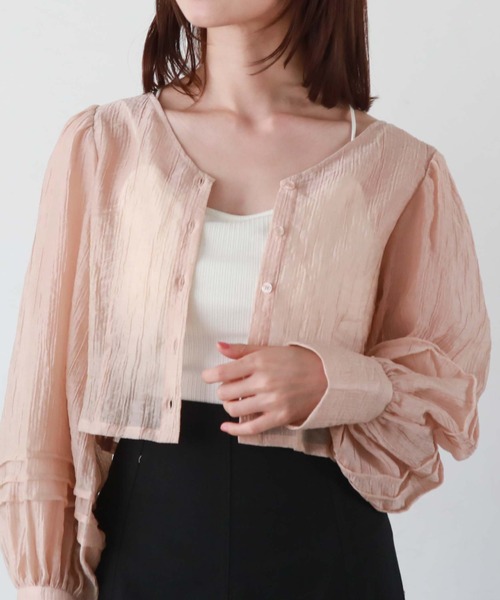 archives(アルシーヴ)の「2WAYコンパクトシアーブラウス(シャツ/ブラウス・レディース・ブラック/ブルー/オレンジ/オフホワイト・MEDIUM)」の13枚目の写真