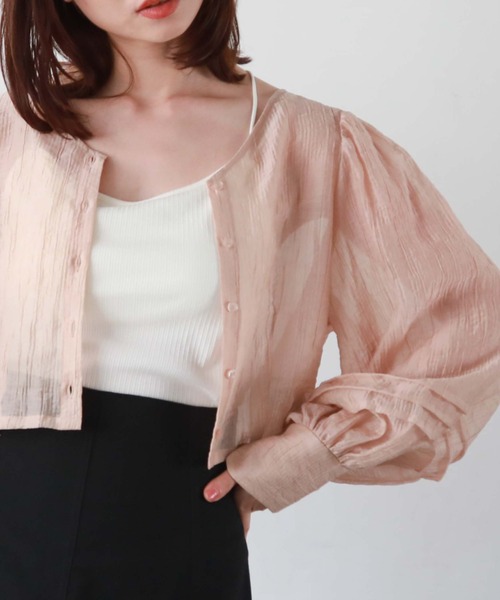 archives(アルシーヴ)の「2WAYコンパクトシアーブラウス(シャツ/ブラウス・レディース・ブラック/ブルー/オレンジ/オフホワイト・MEDIUM)」の16枚目の写真